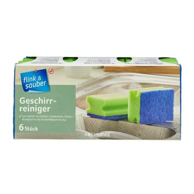 Flink & Sauber Çok Amaçlı Bulaşık Süngeri, 6'lı