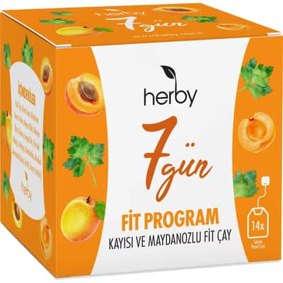 Herby 7 Gün Kayısı ve Maydanozlu Fit Çay 14'lü