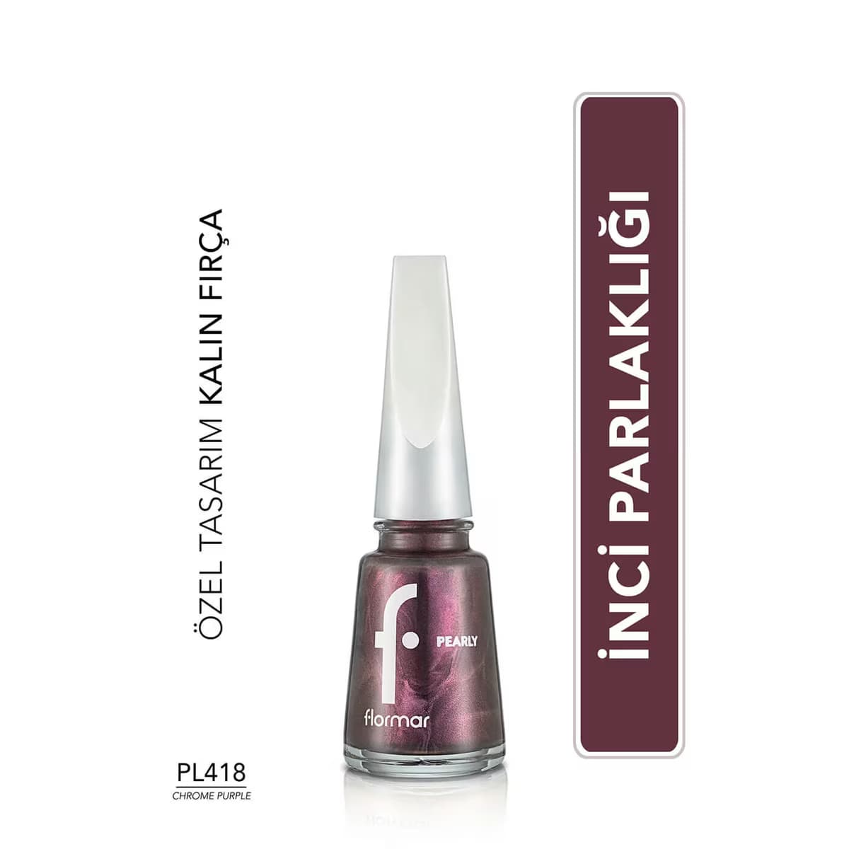 Flormar Oje Pearly PL418 Chrome Purple New 2