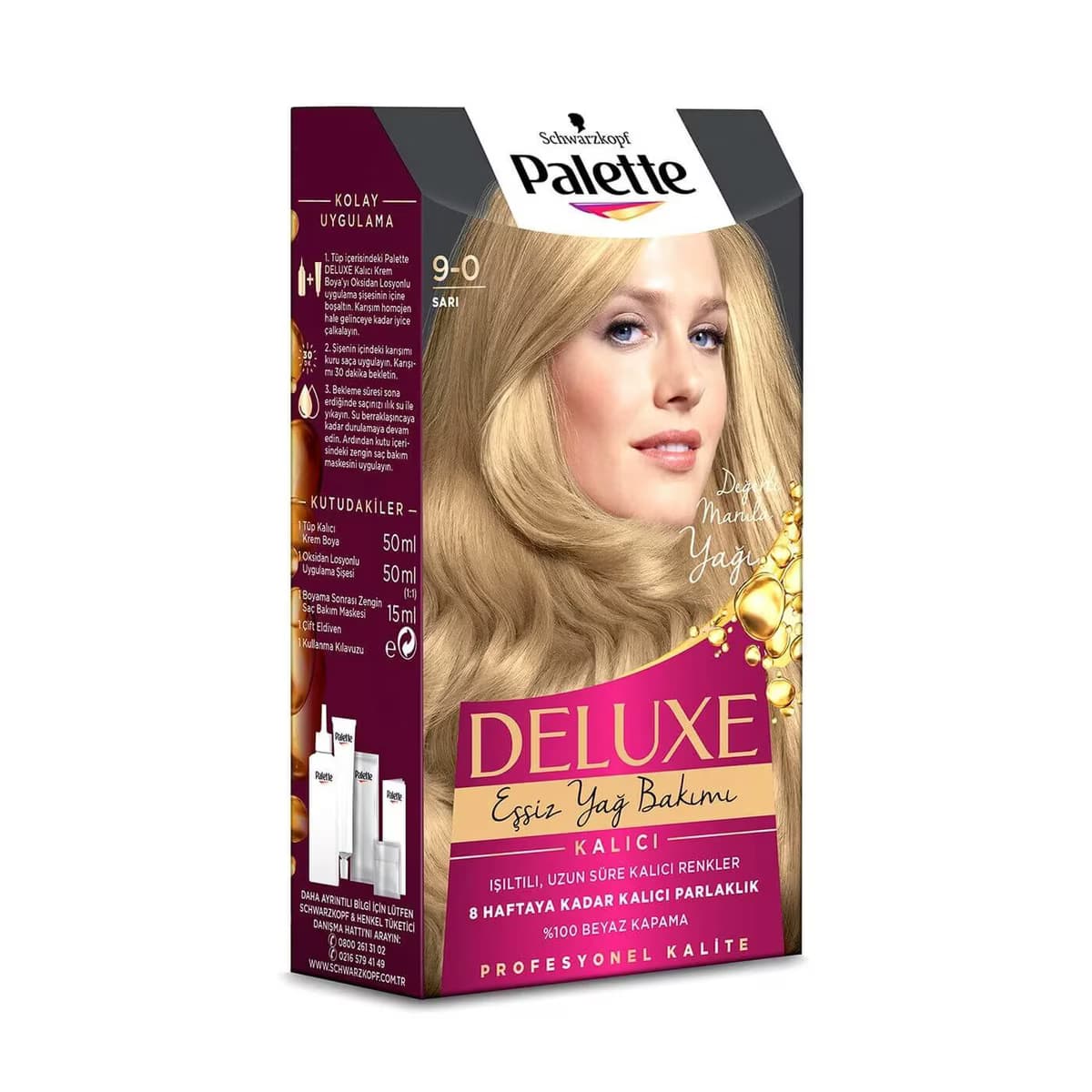 Palette Deluxe Saç Boyası Sarı No: 9-0 50 ml 2
