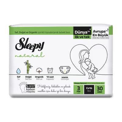 Sleepy Bebek Bezi Jumbo 3 Beden Midi 30'lu