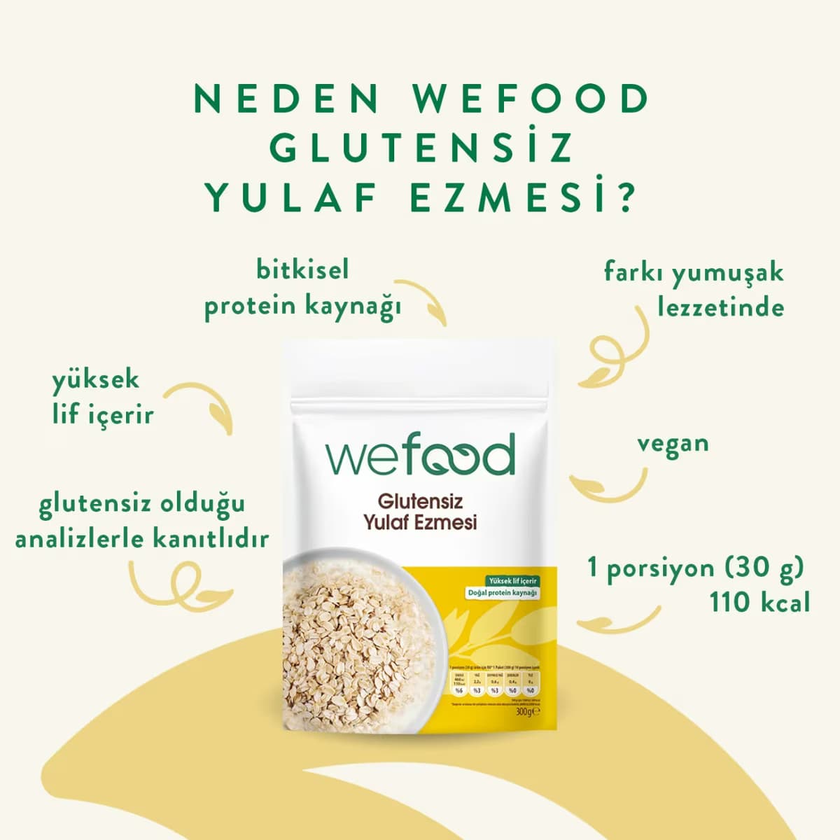 Wefood Yulaf Ezmesi Glutensiz 300 gr 3