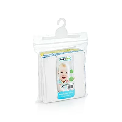 Babyjem Penye Ağız Bezi Beyaz 28x28 10'lu
