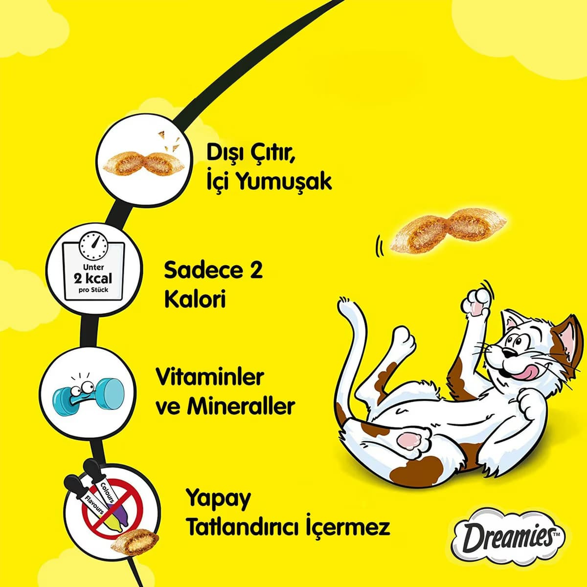Dreamies Kedi Ödül Mama Tavuklu 60 gr 2