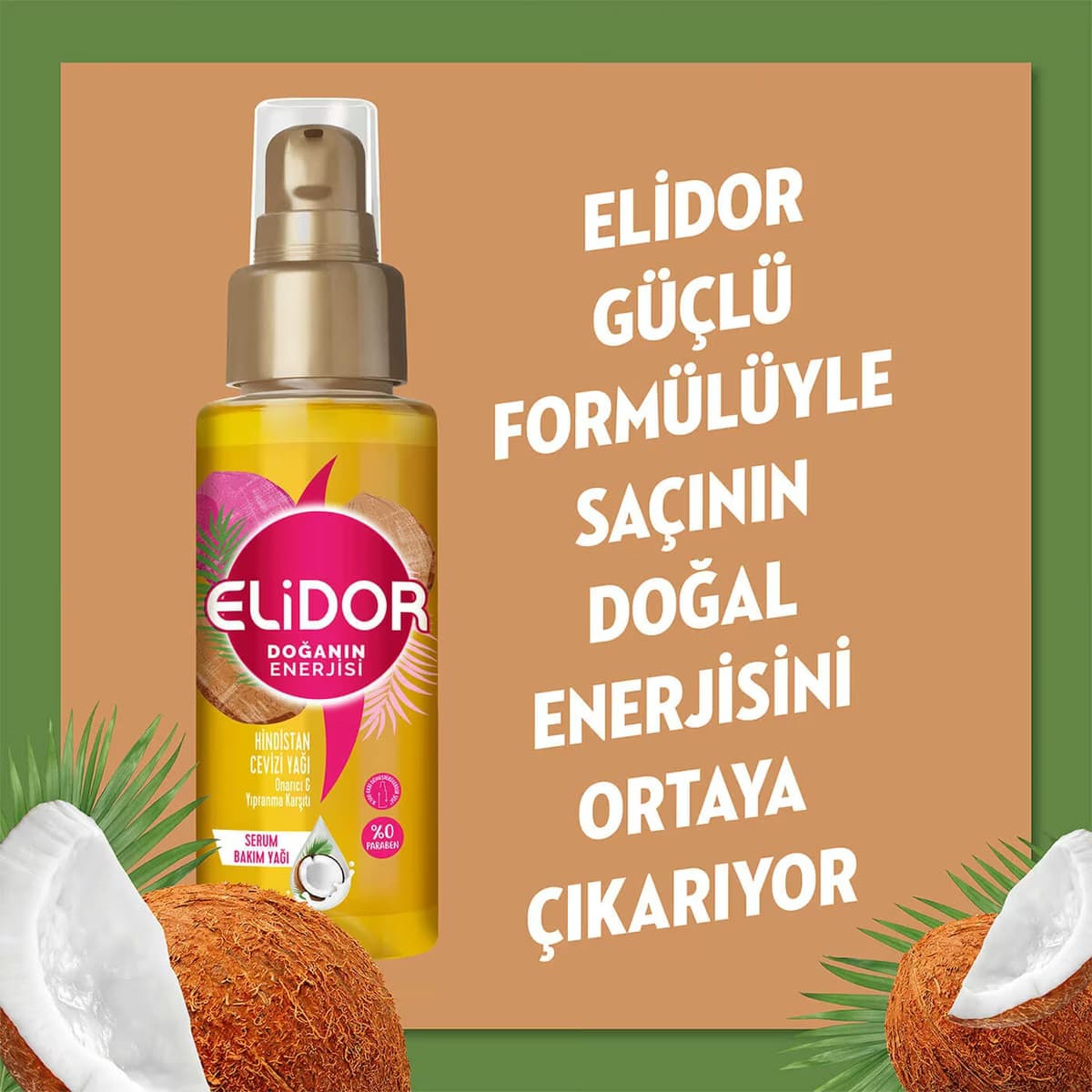 Elidor Saç Bakım Yağı Hindistan Cevizi 80 ml 3