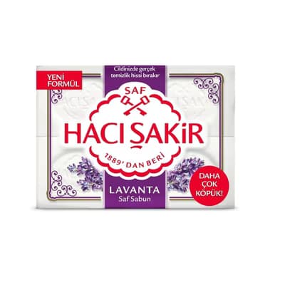 Hacı Şakir Katı Sabun Lavanta 4 adet