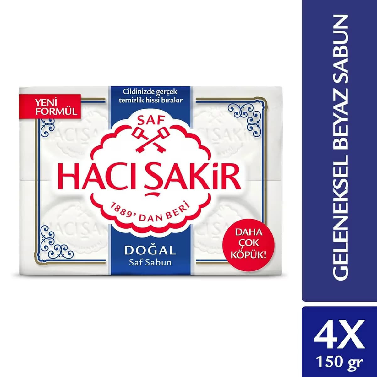 Hacı Şakir Katı Sabun Doğal 4'lü 2