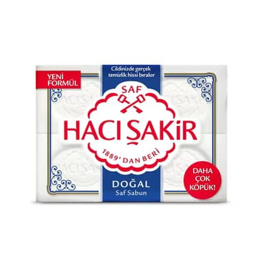 Hacı Şakir Katı Sabun Doğal 4'lü