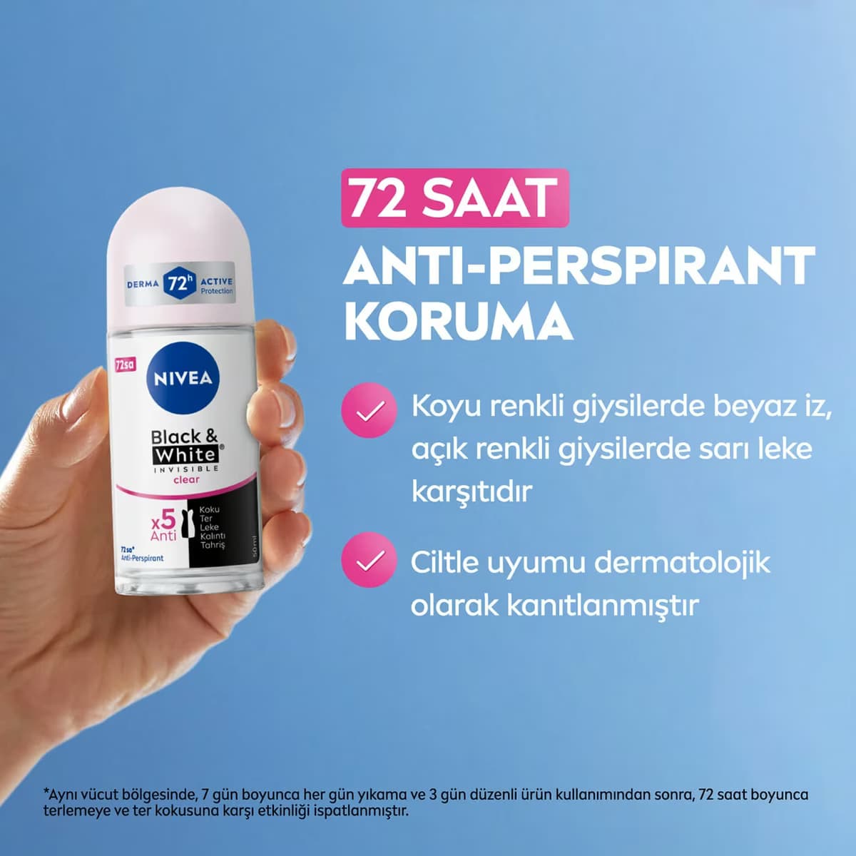 Nivea Roll On Invisible Black&White 50 ml 3