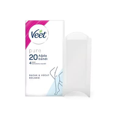 Veet Pure Ağda Bandı Bacak&Vücut 20'li