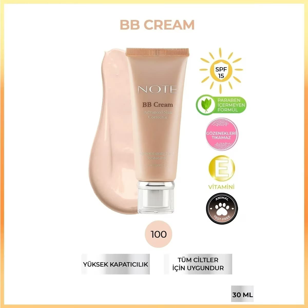 Note BB Cream 100 Porcelain 35 ml 3