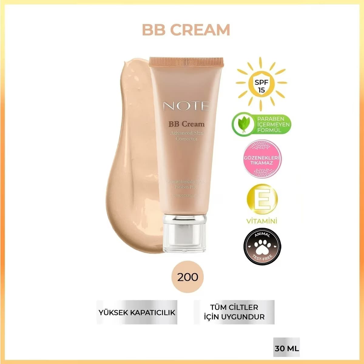 Note BB Cream 200 Soft Ivory 35 ml 3