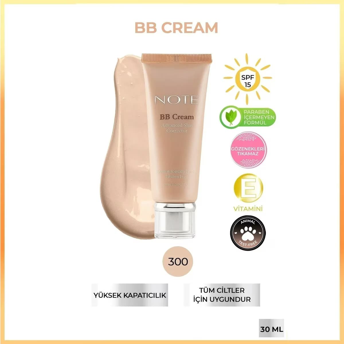 Note BB Cream 300 Light Beige 35 ml 3