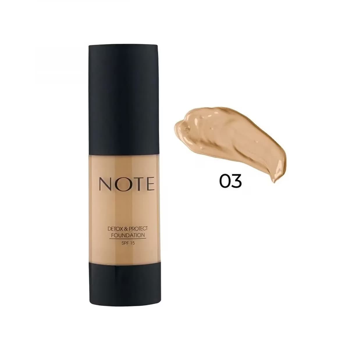 Note Fondöten Detox & Protect 03 Medium Beige 4