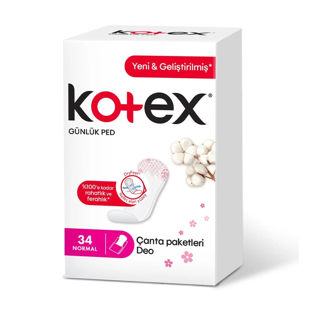 Kotex Günlük Ped Normal 34'lü