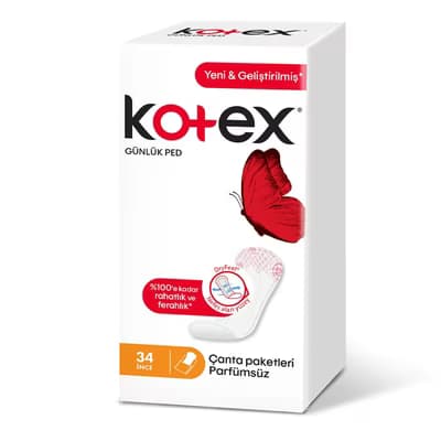Kotex Günlük Ped Parfümsüz 34'lü