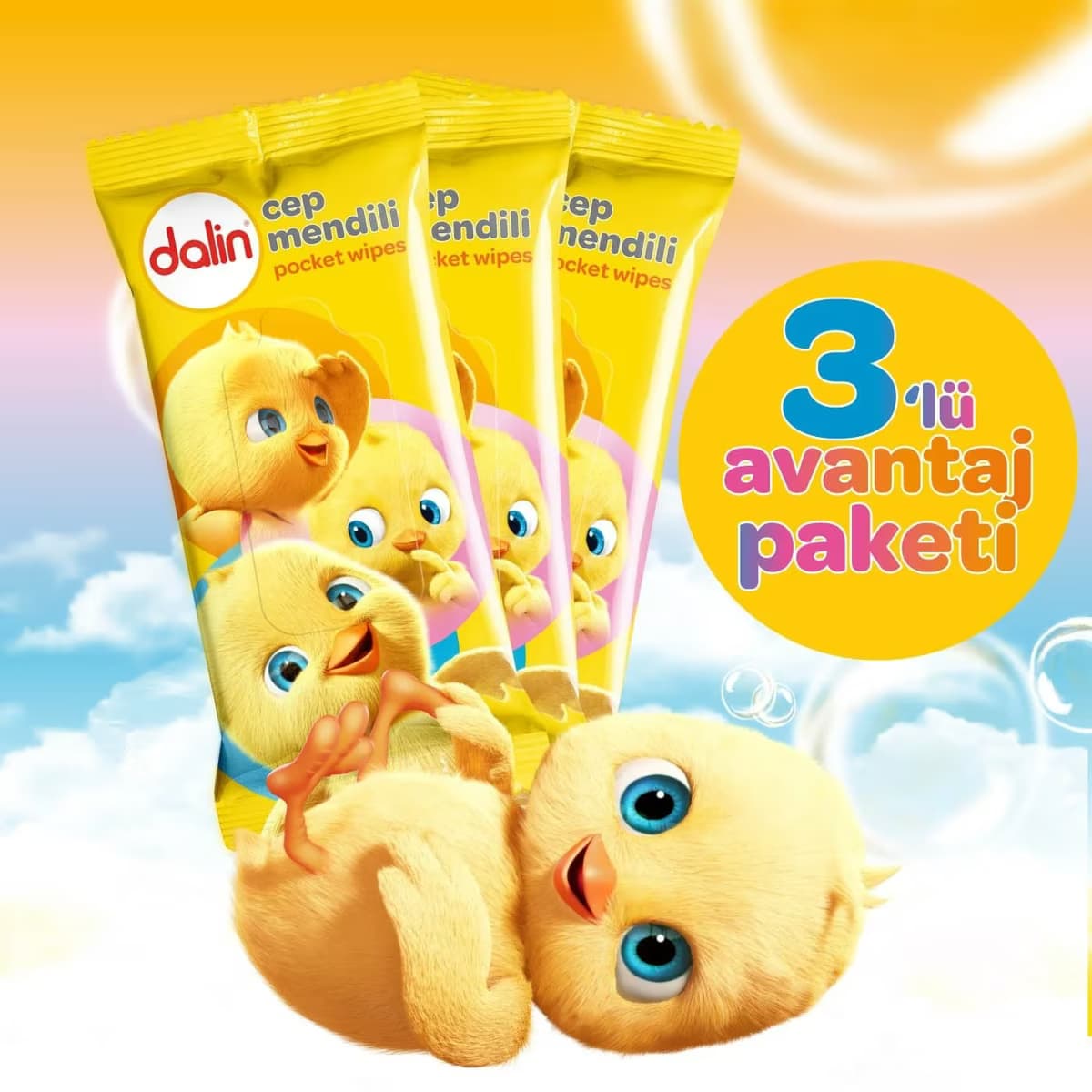 Dalin Islak Cep Mendili 3x15 adet 2