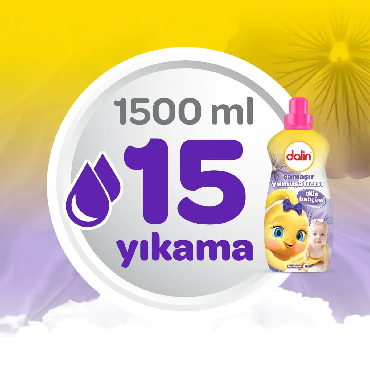 Dalin Çamaşır Yumuşatıcısı Düş Bahçesi 1500 ml 4
