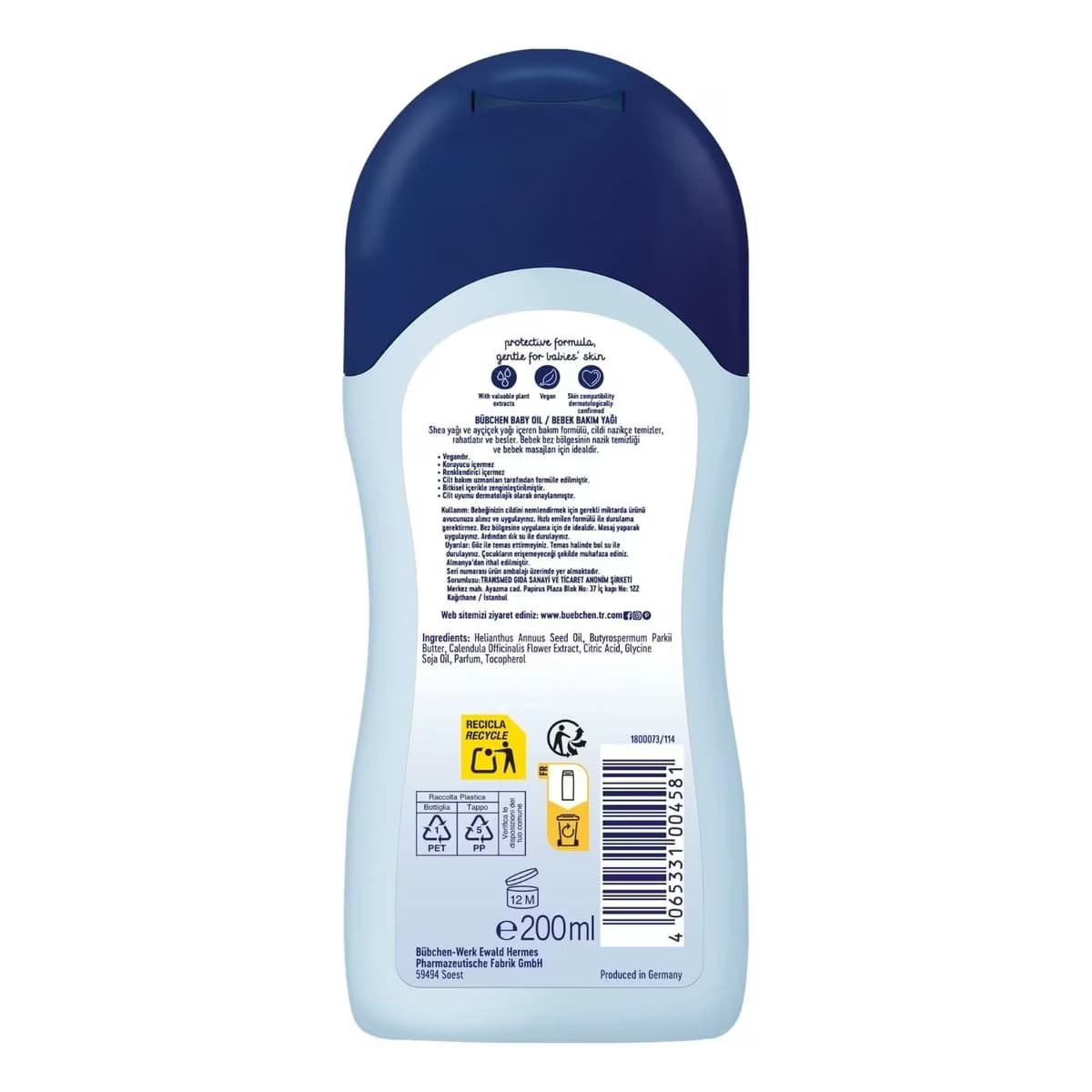 Bübchen Bebek Yağı 200 ml 2
