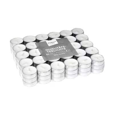 Rubin Licht Tealight Mum Beyaz, 4 Saat, 90'lı