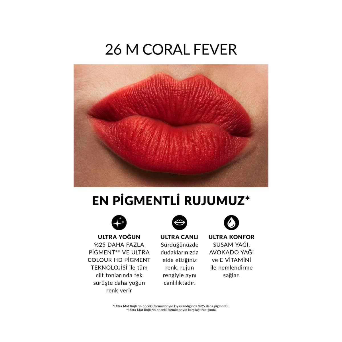 Avon Ultra Mat Ruj 26 M Coral Fever - Gratis 2