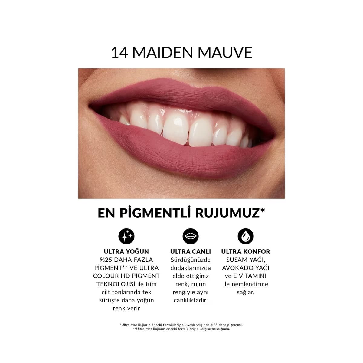 Avon Ultra Mat Ruj 14 Maiden Mauve - Gratis 2
