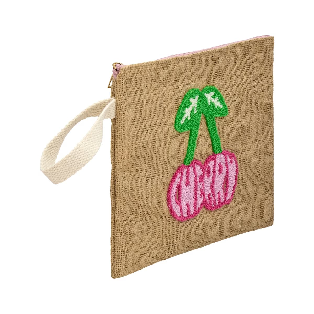 Eklips Cherry Nakış Jut Clutch Çanta - Gratis 2