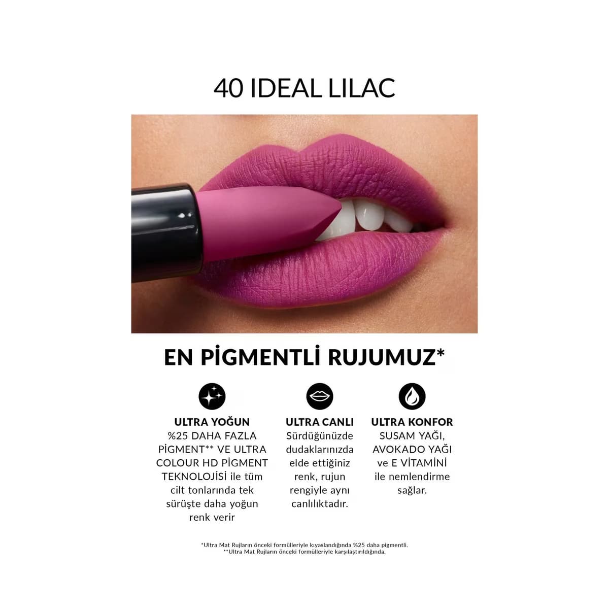 Avon Ultra Mat Ruj 40 Ideal Lilac - Gratis 2