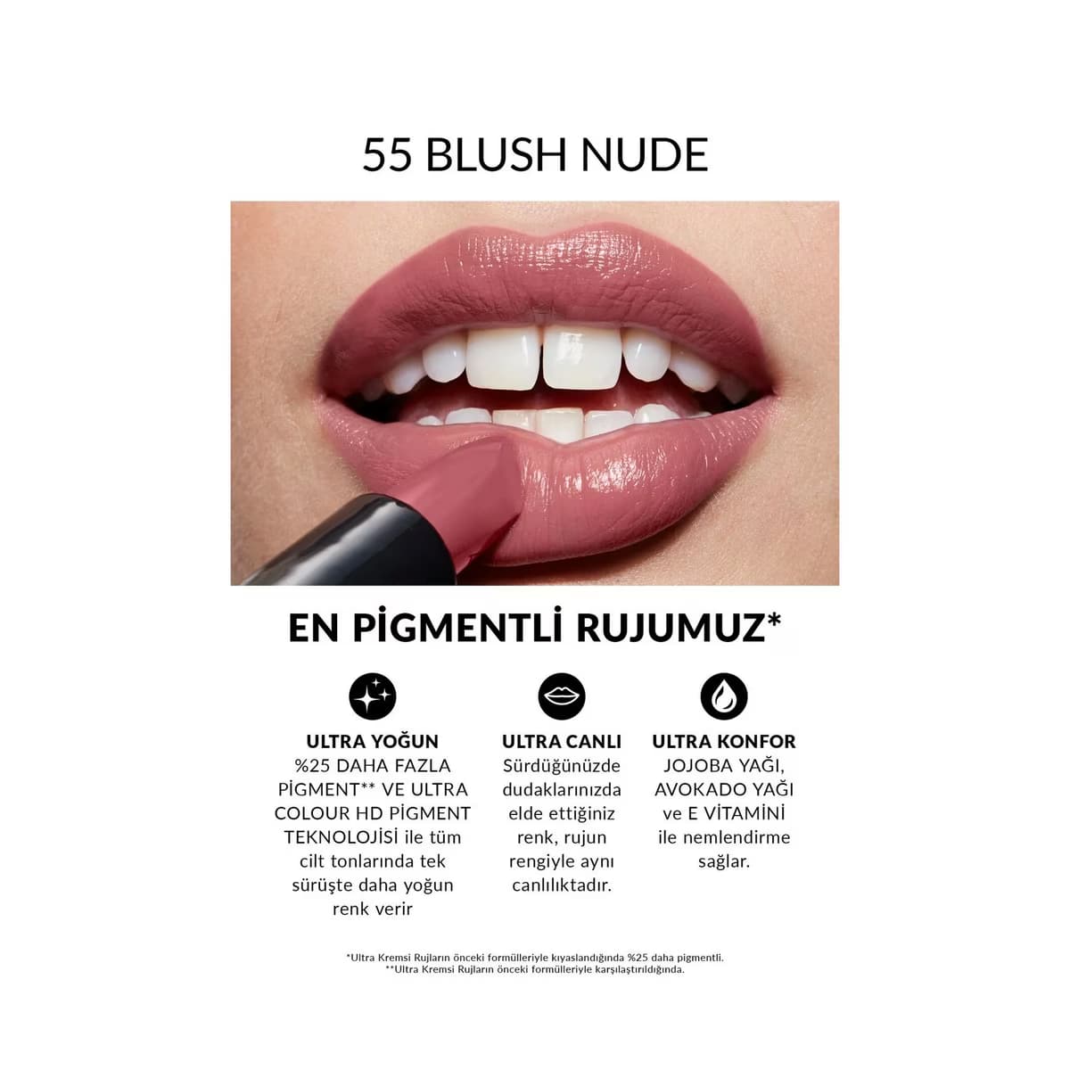 Avon Ultra Kremsi Ruj 55 Blush Nude - Gratis 2