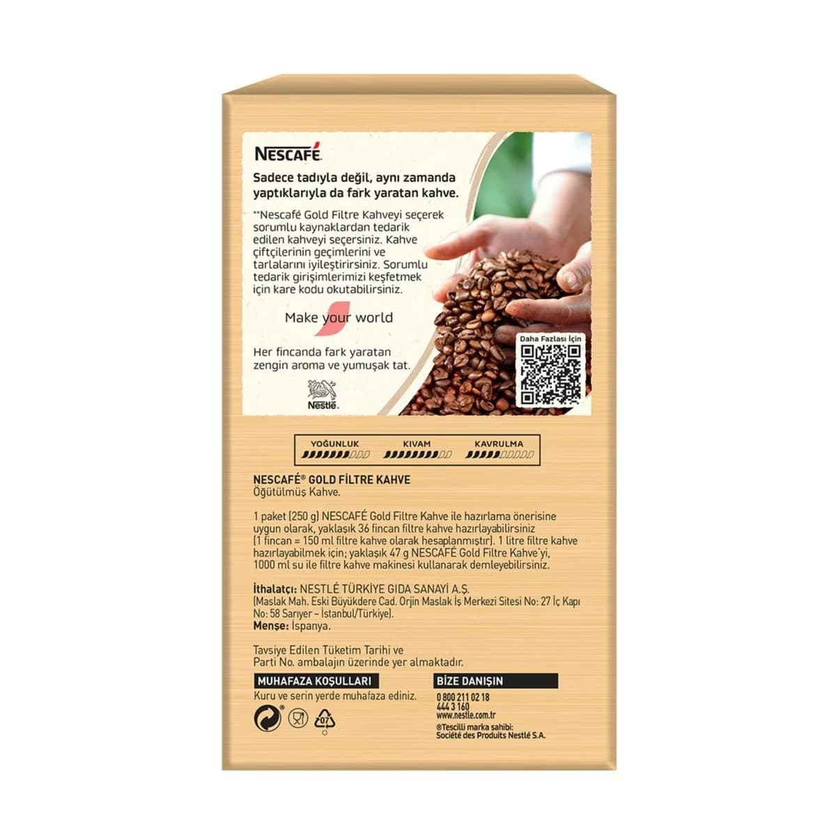 Nescafe Gold Filtre Kahve 250 gr 3