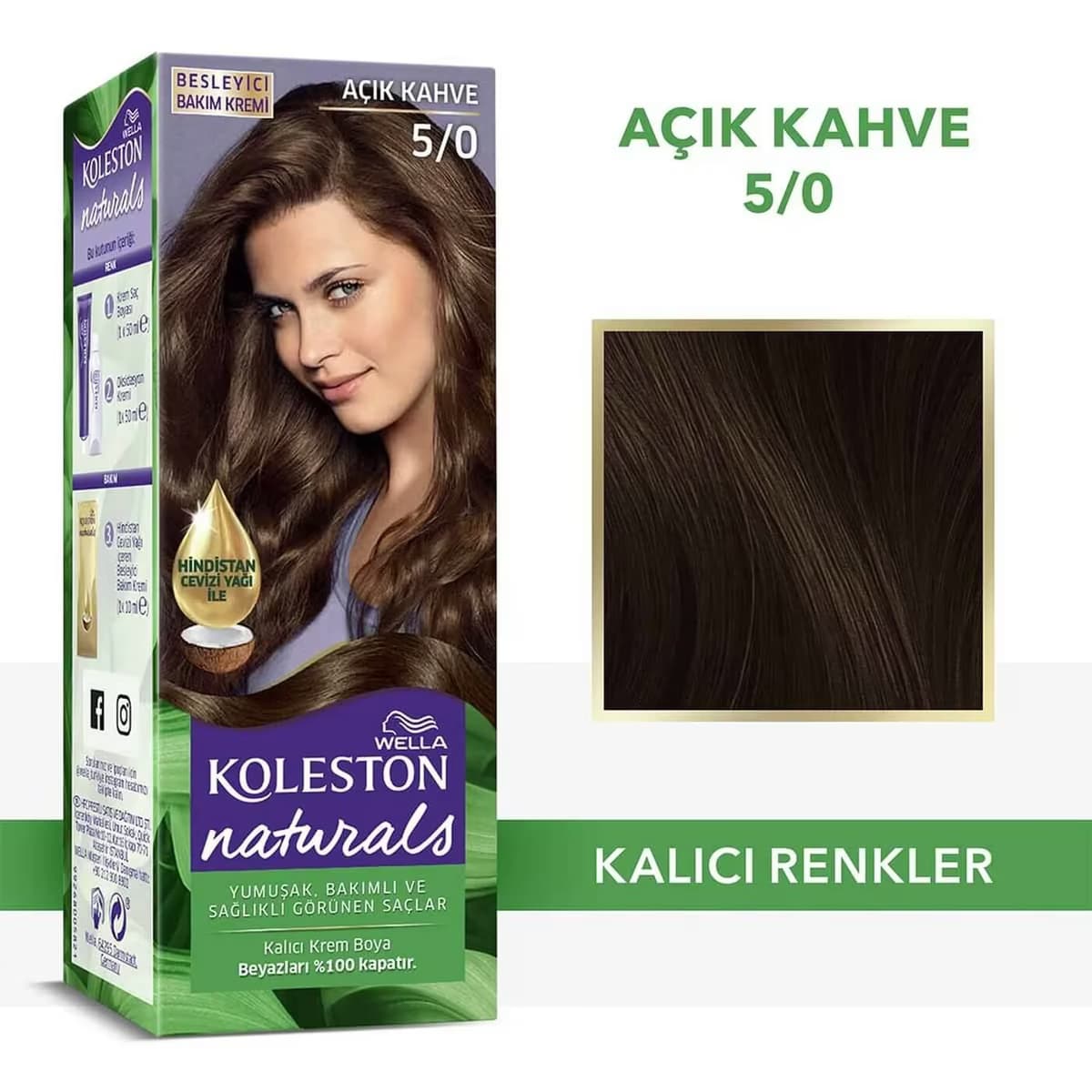 Koleston Naturals Saç Boyası 5/0 Açık Kahve 2