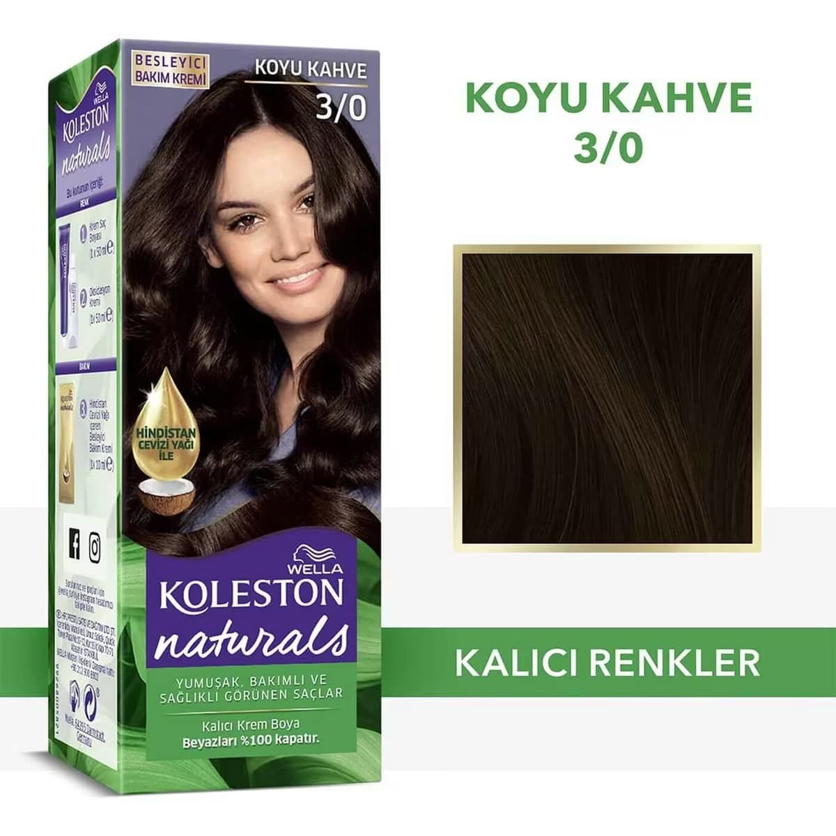 Koleston Naturals Saç Boyası 3/0 Koyu Kahve 2