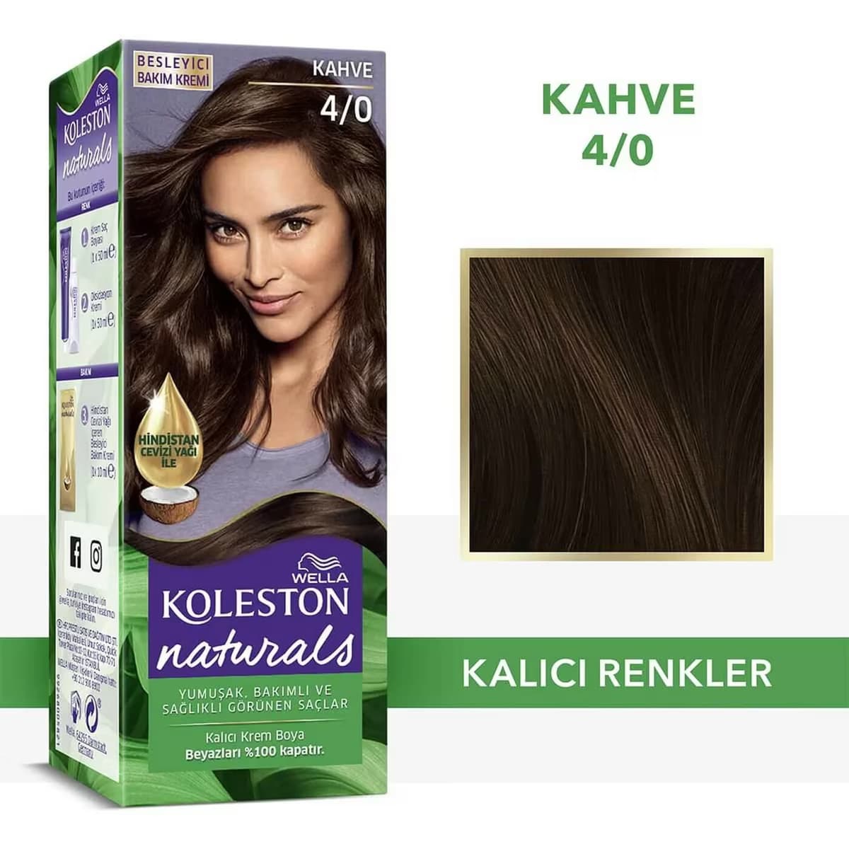Koleston Naturals Saç Boyası 4/0 Kahve 2