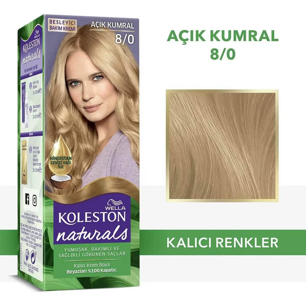 Koleston Naturals Saç Boyası 8/0 Açık Kumral 2