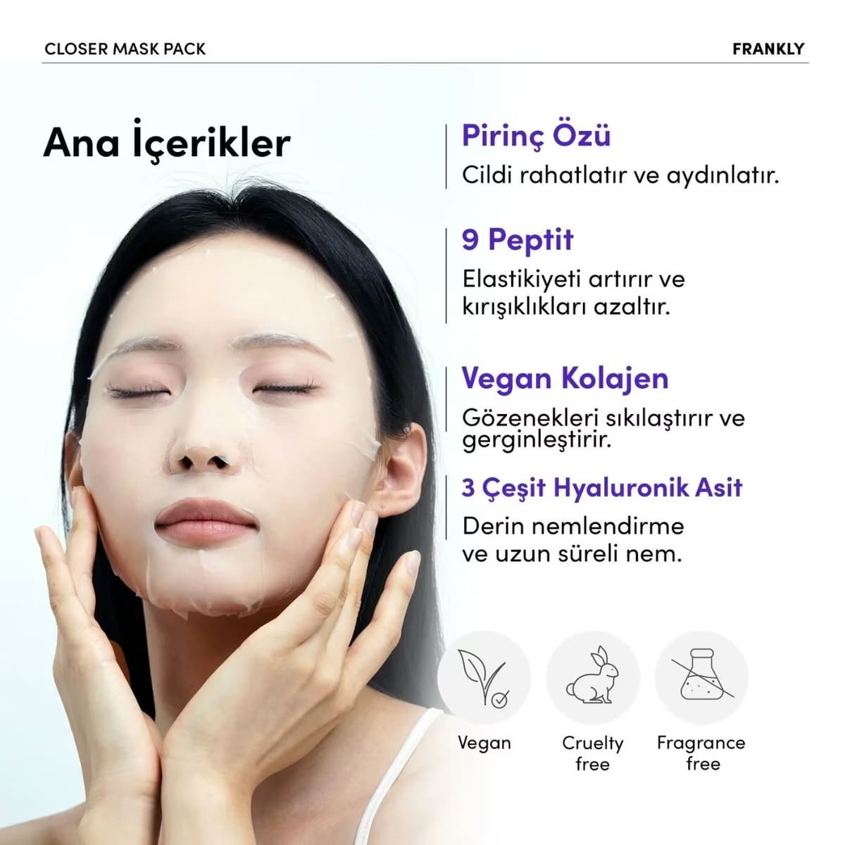 Frankly Closer Sheet Mask 10'lu 5