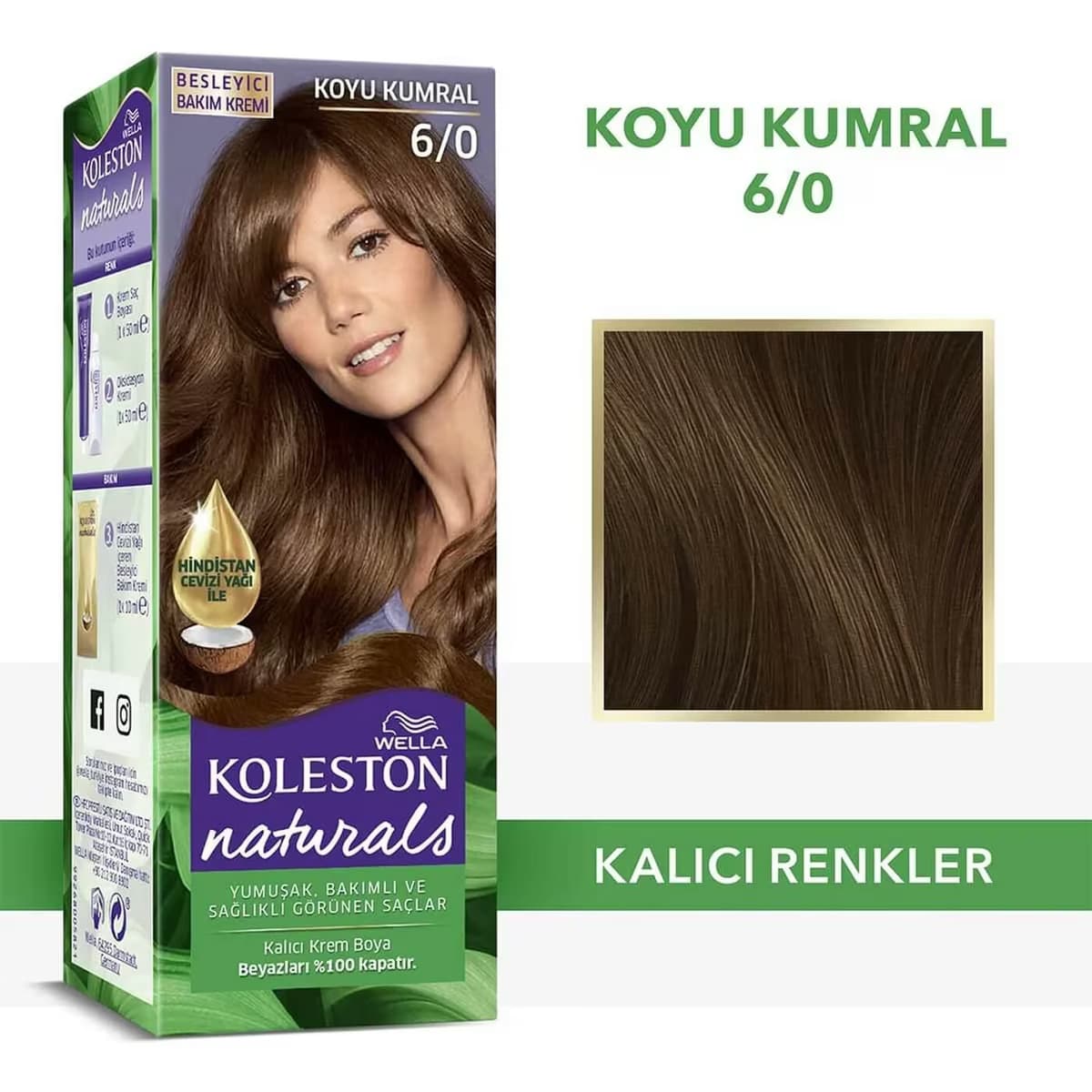 Koleston Naturals Saç Boyası 6/0 Koyu Kumral 2