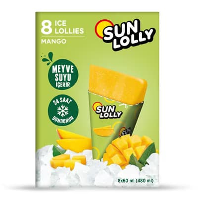 Sun Lolly Mango Aromalı Su Buzu 8x60 ml