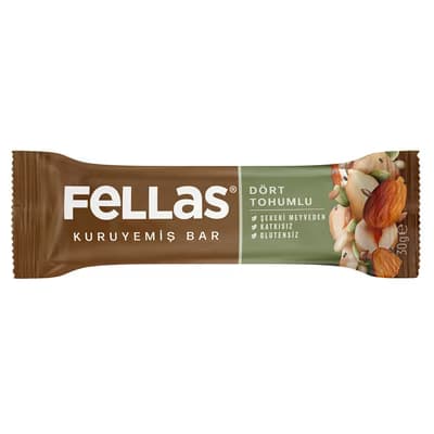 Fellas Dört Tohumlu Kuruyemiş Bar 30 g