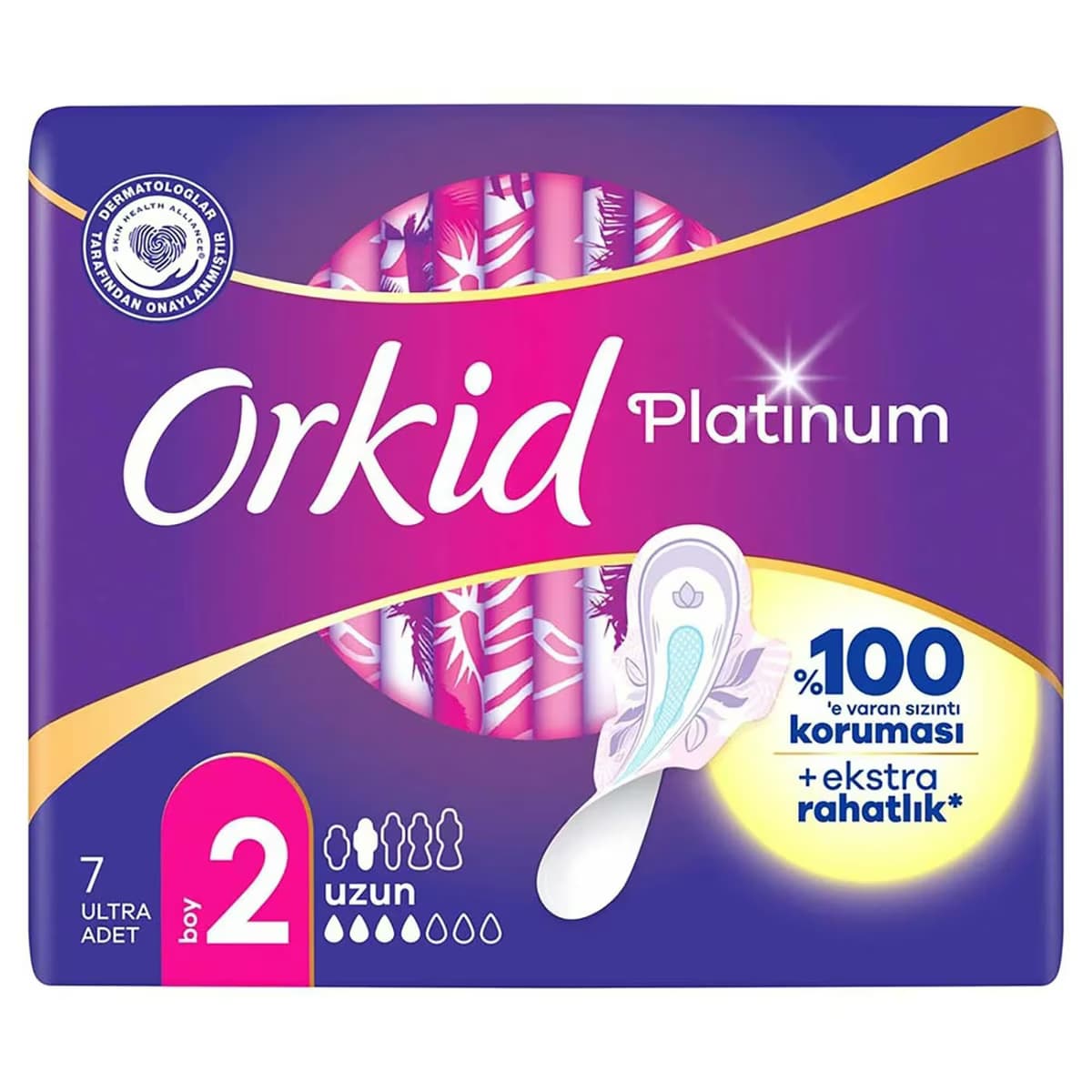 Orkid Hijyenik Ped Platinum Uzun 7'li 2