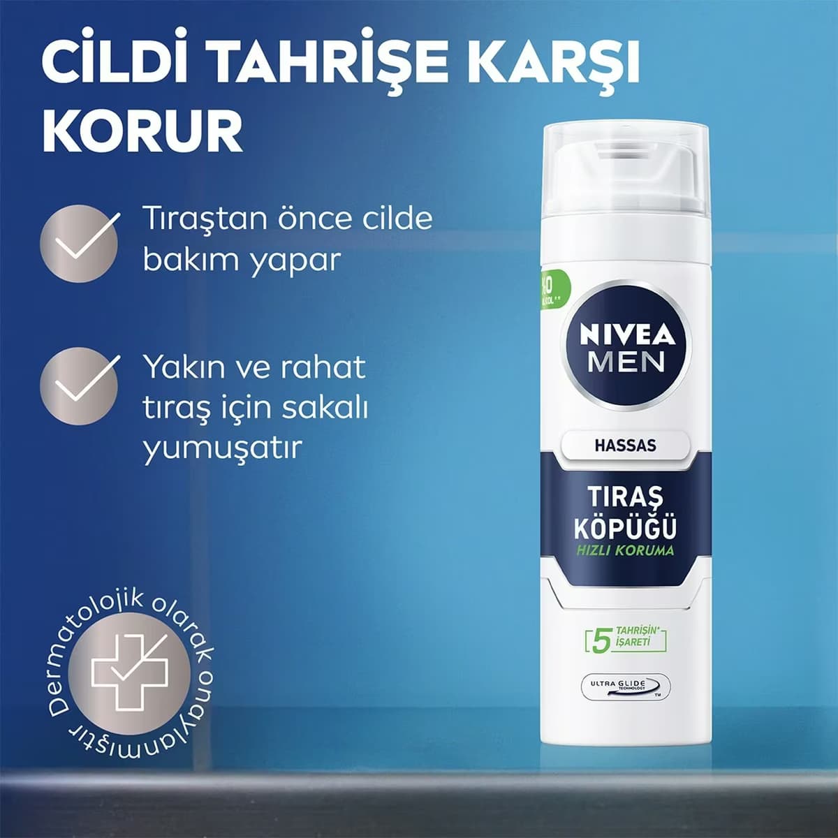 Nivea Men Tıraş Köpüğü Hassas 200 ml 2