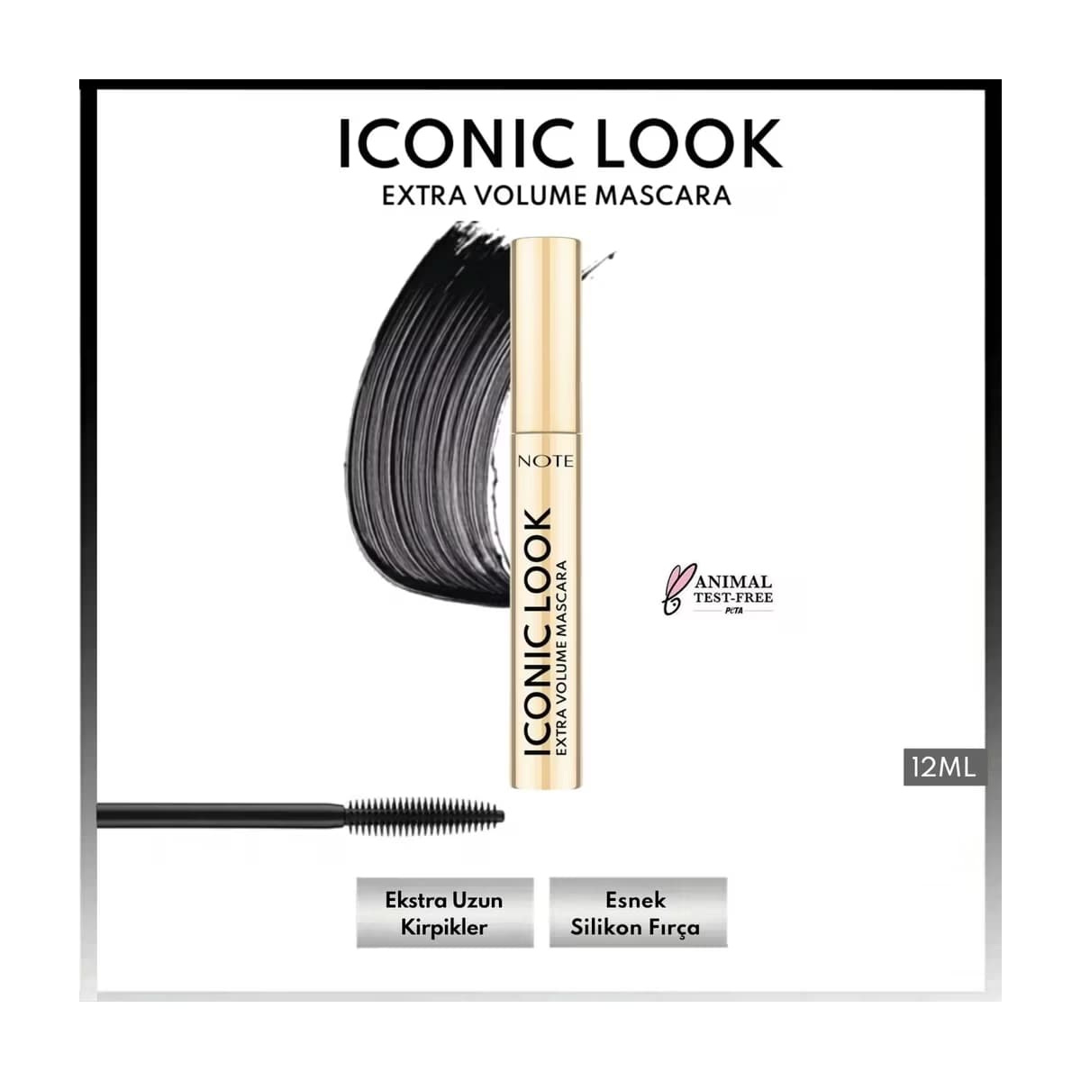 Note Iconic Look Maskara Siyah - Gratis
