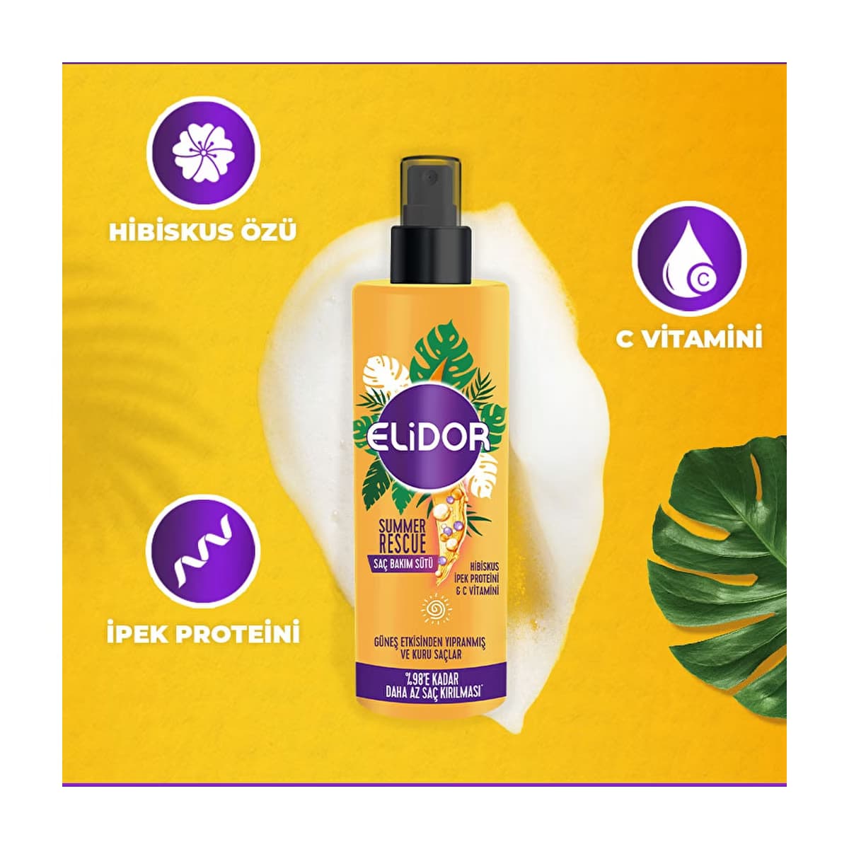 Elidor Summer Rescue Saç Sütü 200 ml - Gratis 3