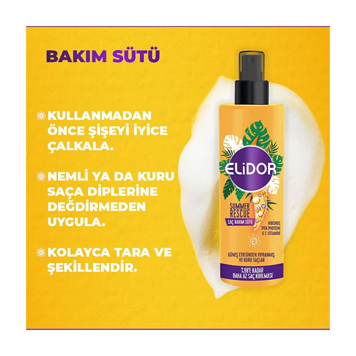 Elidor Summer Rescue Saç Sütü 200 ml - Gratis 4
