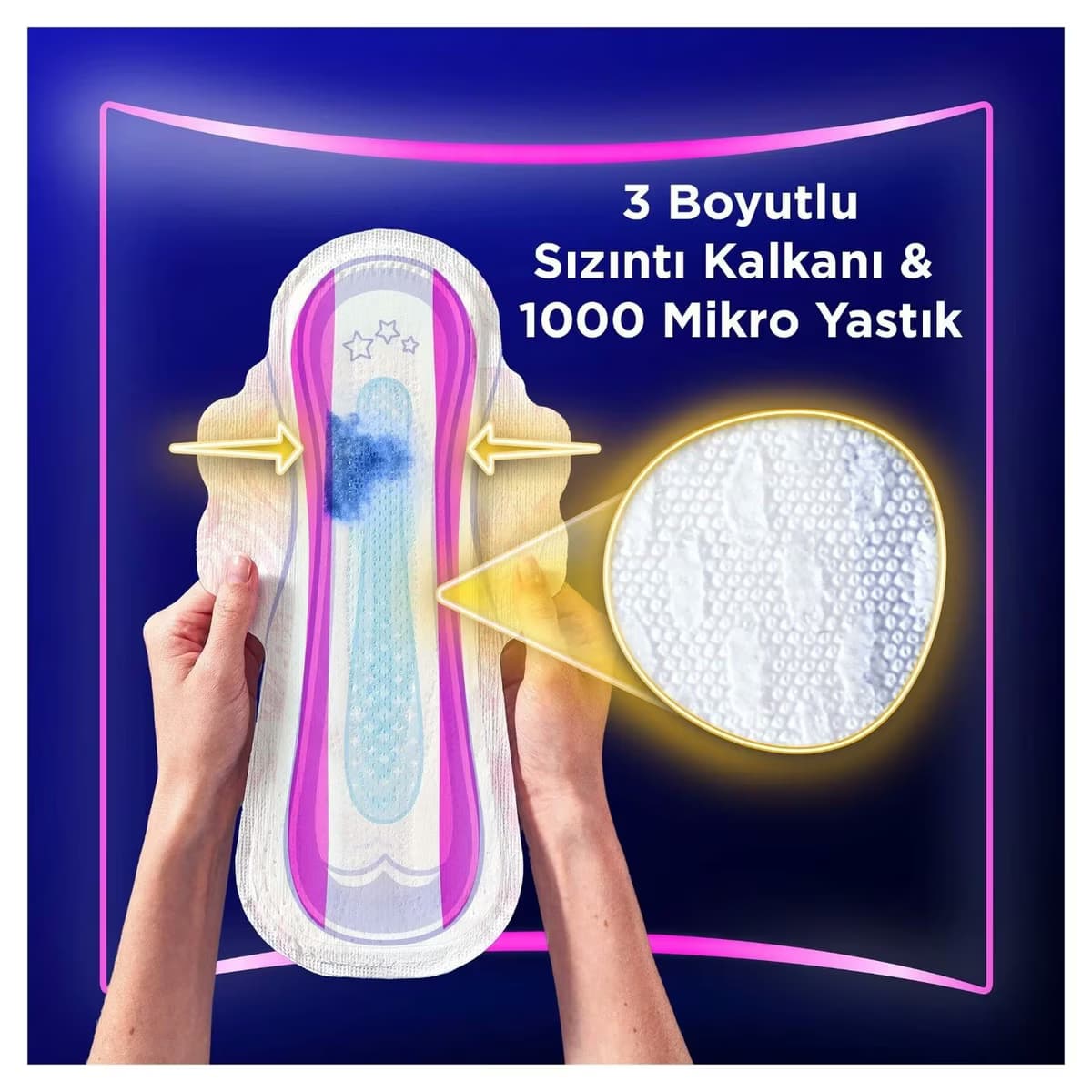 Orkid Hijyenik Ped Platinum Gece Extra 4'lü 3