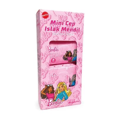 Barbie Mini Cep Islak Mendil 8'li