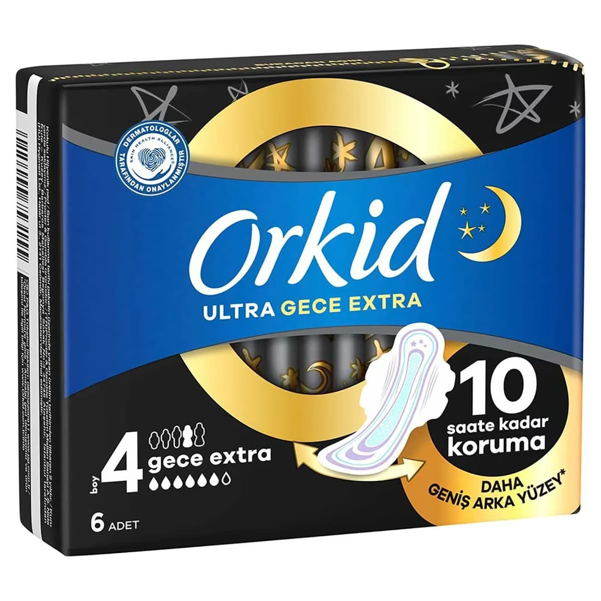 Orkid Hijyenik Ped Ultra Extra Gece 6'lı 2