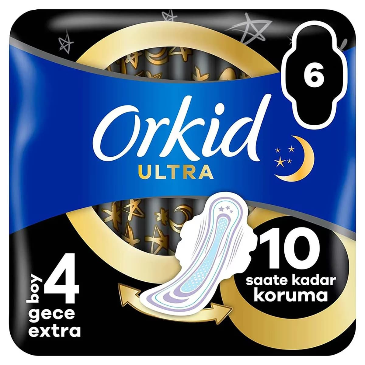 Orkid Hijyenik Ped Ultra Extra Gece 6'lı