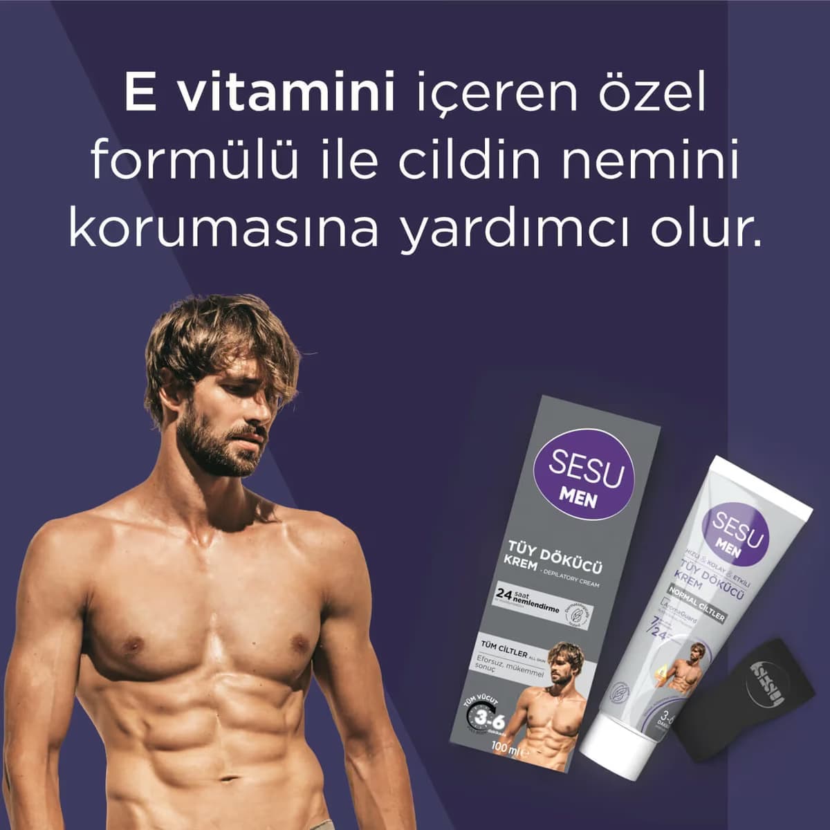 Sesu Tüy Dökücü Krem Men 100 ml 4