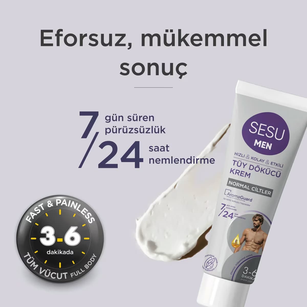 Sesu Tüy Dökücü Krem Men 100 ml 5