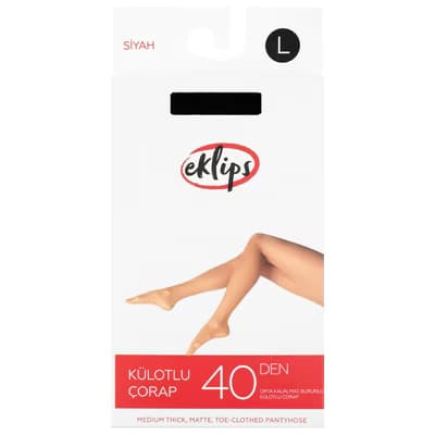 Eklips Siyah Külotlu Çorap L Beden
